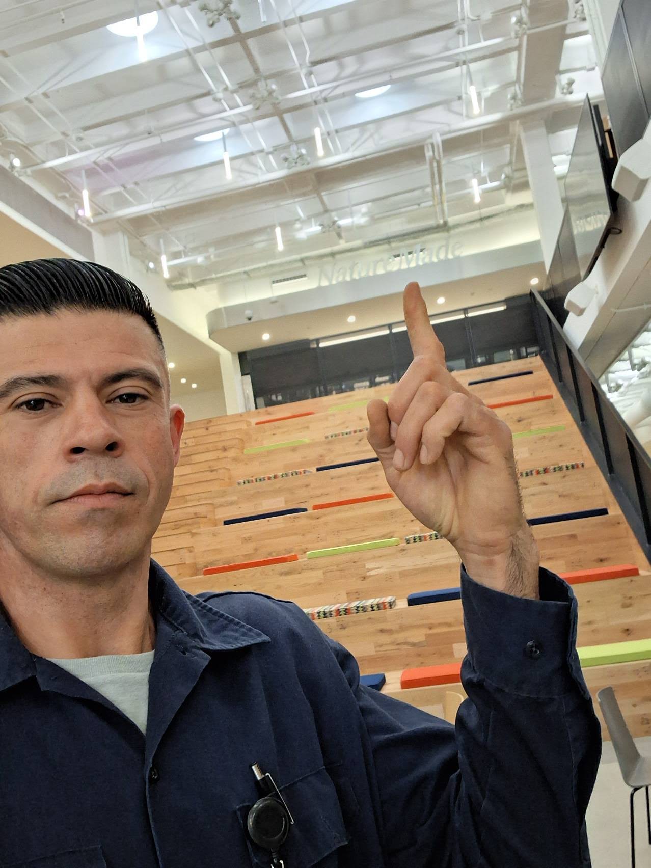 Cervantes Electric technician on site in a commercial building